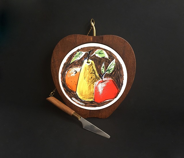 Handmade Irish farmhouse cheese wheel on wooden board